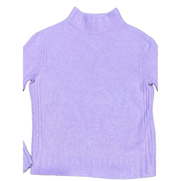 ALPACA MERINO WOOL SWEATER SZ S PURPLE LILAC SUPER DUPER SOFT MOCK NECK WOMENS - Picture 2 of 5